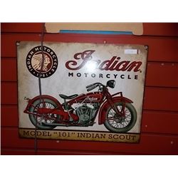 MEMORABILIA - METAL SIGN - INDIAN MOTORCYCLE