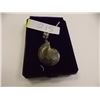 Image 1 : NECKLACE - GENUINE PREHISTORIC AMMONITE FOSSIL IN STERLING SILVER SETTING - ON ROPE