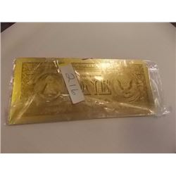 GOLD FOIL BILL - 24K GOLD - USA $1 - not legal tenedar