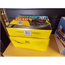 GLAD GARBAGE BAGS - 2 BXS TTL