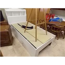 NEW WHITE CAPTAINS BED - MATTRESS NOT INCLUDED