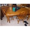 Image 1 : SOLID WOOD TABLE WITH 4 CHAIRS