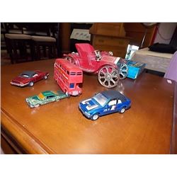 COLLECTOR CARS - INCLUDES MUSICAL AND DOUBLE DECKE BUS AND MORE = 5 TTL