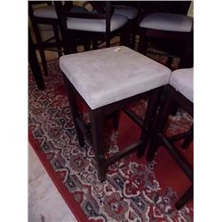 BAR STOOL - BROWN MICROFIBRE UPHOLSTERED