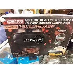 UTOPIA 360 VIRTUAL REALITY 3D HEADSET - FOR SMART PHONE