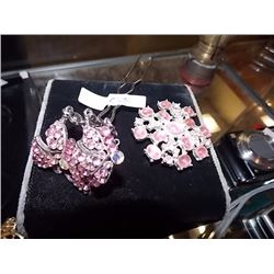 BROTCH - PINK RHINESTONES & BUTTERFLY HAIR CLIP