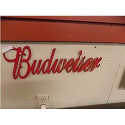 BREWER'S MEMORABILIA -HEAVY METAL SIGN - BUDWEISER