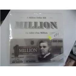 CANADIAN MILLION DOLLAR BILL - "not legal tender unfortunately "
