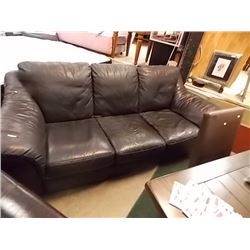BLACK LEATHER COUCH