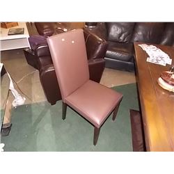 LEATHER DINING CHAIRS - 4 X BID