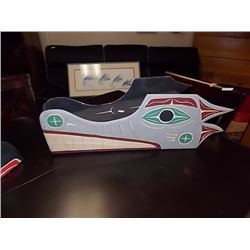 HAND CRAFTED FIRST NATIONS WOOD CARVING - BY LAURENCE ANDREW  - WOLF