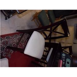 MAHOGANY BAR HEIGHT CHAIRS - 4 X BID