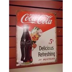 MEMORABILIA - METAL SIGN - COCA-COLA