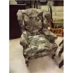 UPHOLSTERED WING BACK CHAIR