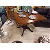 Image 1 : VINTAGE MAHOGANY ROUND TABLE WITH 4 DROP SIDES SINGLE PEDESTAL DUNCAN PHYPHE BASE - AWESOME CONDITIO