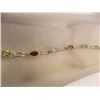 Image 2 : BRACELET - MULTI-GEMSTNE & DIAMOND IN STERLING SILVER WITH SCALLOP BOX DESIGNED LINKS  - INCLUDES CE