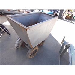 ALUMINUM BIN ON WHEELS