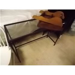 HALL TABLE - METAL & GLASS
