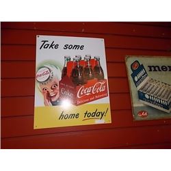 MEMORABILIA - METAL SIGN - COCA COLA