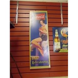 MEMORABILIA SIGN - COCA-COLA PRINT ON BOARD - 1997
