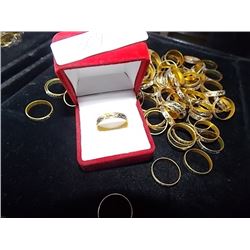 FASHION BAND RINGS - 1 PACKAGE PER LOT - ~100 PER PACK