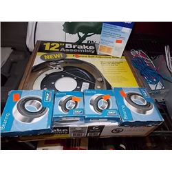 NEW BRAKE ASSEMBLY & BEARINGS - 12"
