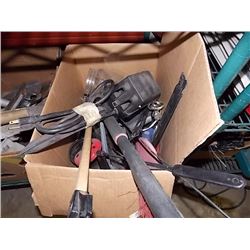 BOX OF HARDWARE / TOOLS