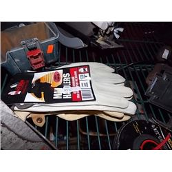 GLOVES - LEATHER - 3 PAIR
