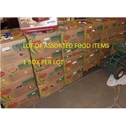 BANANA BOX OF ASSORTED FOOD ITEMS