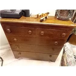 TURN OF CENTURY HIGHBOY DRESSER - 5 DRAWER