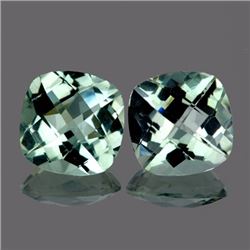 Natural Green Tea Color Amethyst  Pair 10.00 MM - VVS