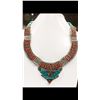 Image 1 : Tibet Hand Made Turquoise & Coral Necklace