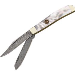 Hen & Rooster Damascus Trapper   HR412MOPDM