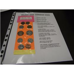 SELDOM SEEN CANADAIN COINS