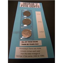 GEORGE V 5 CENT COLLECTION