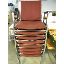 8 STACKING CHAIRS