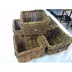 5 RATTAN BASKETSTS