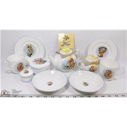 PENDELFIN TEA SET HAND DECORATED FINE BONE CHINA