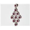 Image 1 : #1-STERLING SILVER RUBY CRYSTAL PENDANT