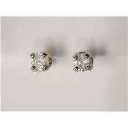 #10-14KT WHITE GOLD DIAMOND(0.10CT)STUD EARRINGS