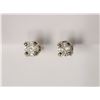 Image 1 : #10-14KT WHITE GOLD DIAMOND(0.10CT)STUD EARRINGS
