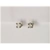 Image 3 : #10-14KT WHITE GOLD DIAMOND(0.10CT)STUD EARRINGS