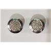 Image 1 : #15-STERLING SILVER DIAMOND(0.15CT)EARRINGS