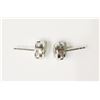 Image 2 : #15-STERLING SILVER DIAMOND(0.15CT)EARRINGS