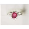 Image 1 : #18-STERLING SILVER ENHANCED RUBY CUBIC