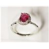 Image 2 : #18-STERLING SILVER ENHANCED RUBY CUBIC