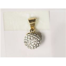 #19-10KT YELLOW GOLD CRYSTAL PENDANT