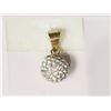 Image 1 : #19-10KT YELLOW GOLD CRYSTAL PENDANT