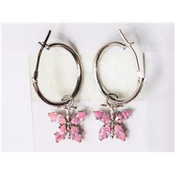 #24-14KT WHITE GOLD PINK CUBIC ZIRCONIA