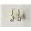 Image 1 : #26-10KT YELLOW GOLD CUBIC ZIRCONIA EARRINGS